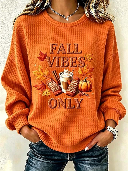 Women'S Casual Pumpkin Print Autumn Top