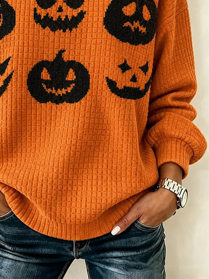 Women's Casual Autumn Printed Pullover Sweatshirt