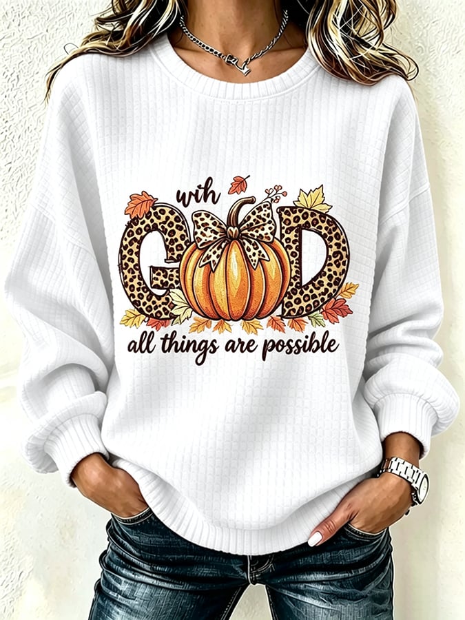 Women's God Is So Good Print Hooded Sweatshirt