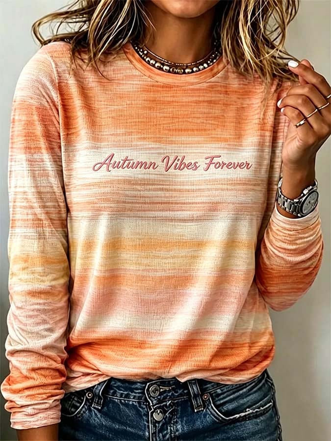 Women'S Casual Pumpkin Print Autumn Top