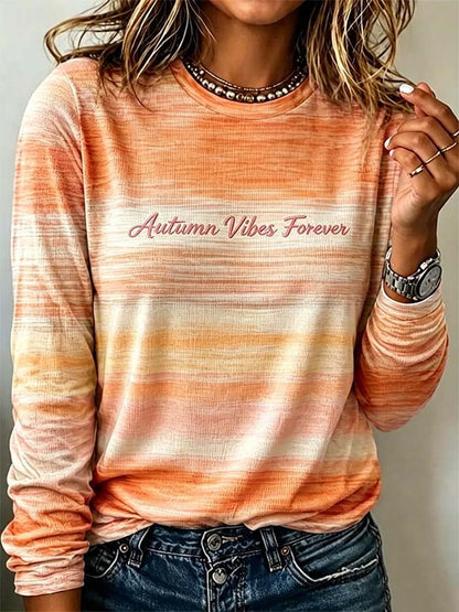 Women'S Casual Pumpkin Print Autumn Top
