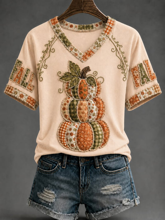 Women's Fall Funny Casual Graphic Print T-Shirt