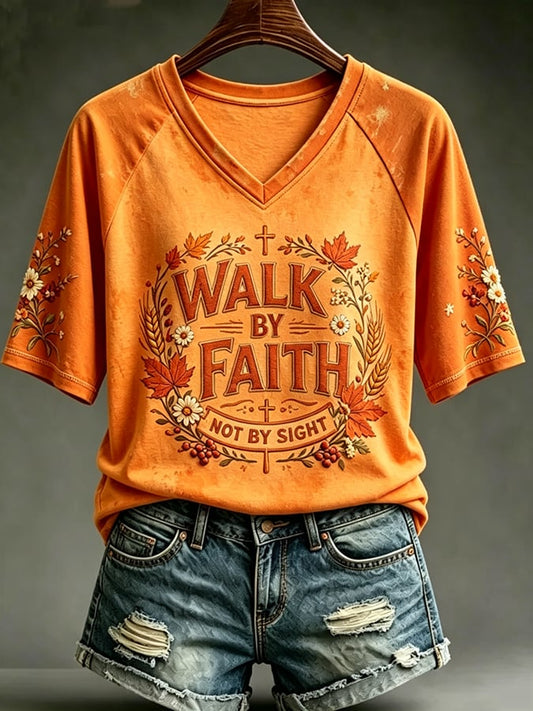 Women's Just A Girl Who Loves Fall Print Casual T-shirt
