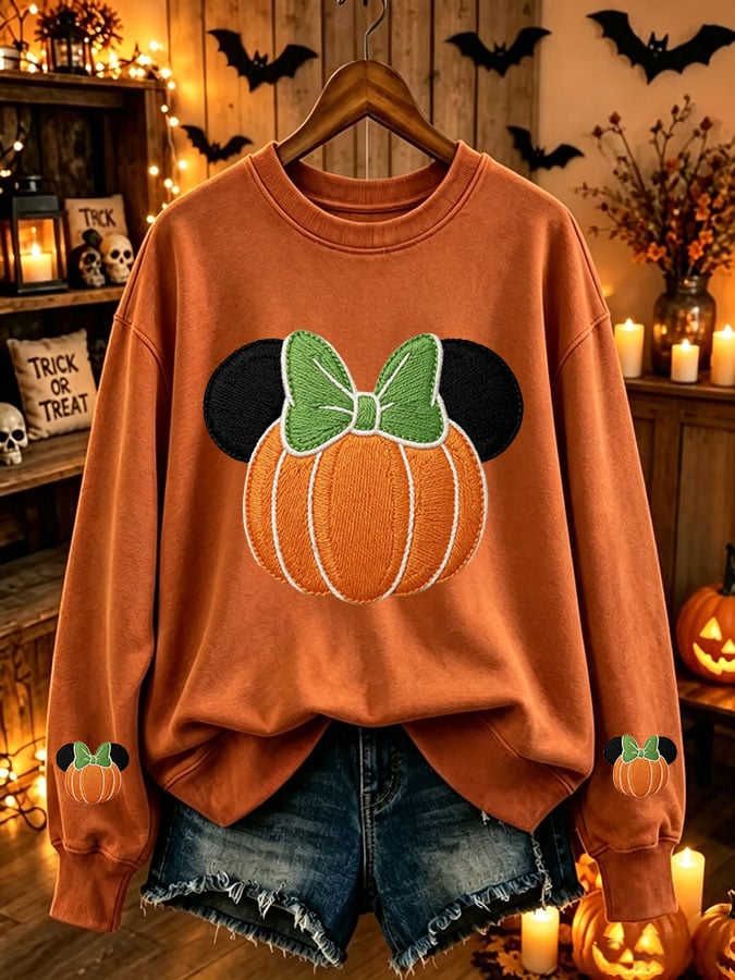 Women's Casual Printed Long-Sleeve Sweatshirt