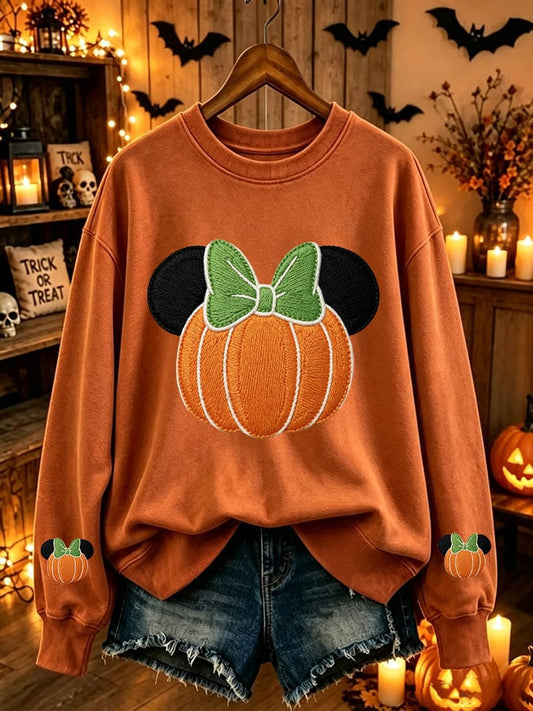 Women's Casual Printed Long-Sleeve Sweatshirt