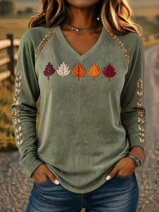 Women's Casual Printed Knit Top