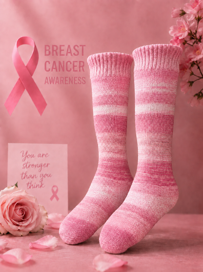 Unisex Breast Cancer Awareness Promotion Theme Socks