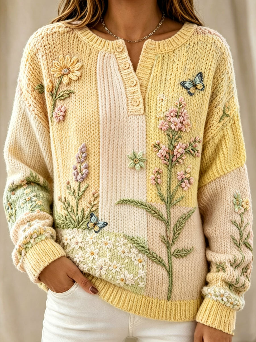Women'S Breast Cancer Vintage Flower Pattern Blouse