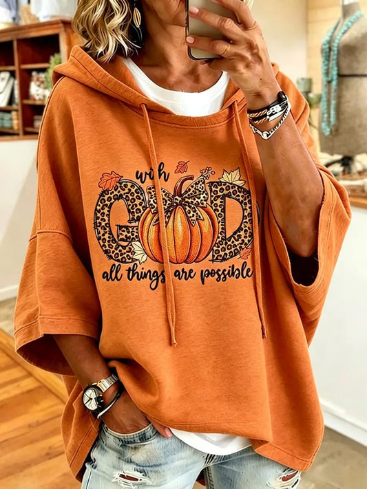 Women's God Is So Good Print Hooded Sweatshirt