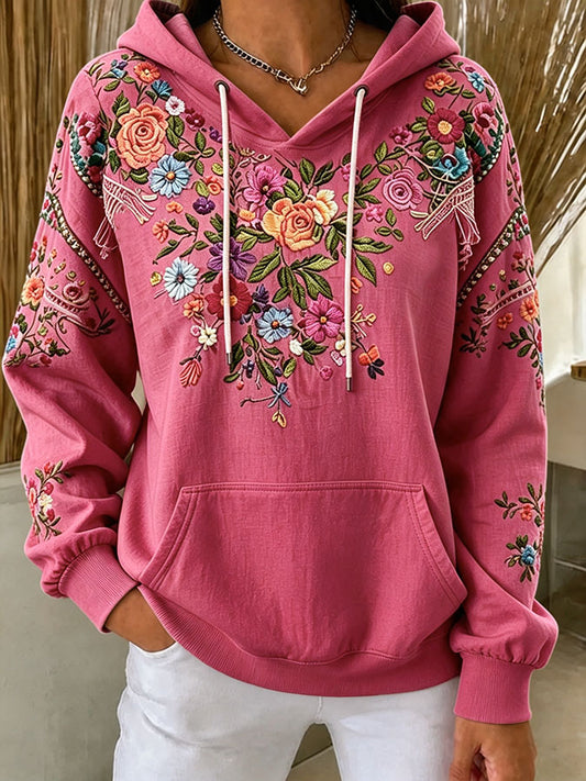 Women'S Breast Cancer Awareness Publicity Print Long Sleeved Hoodie