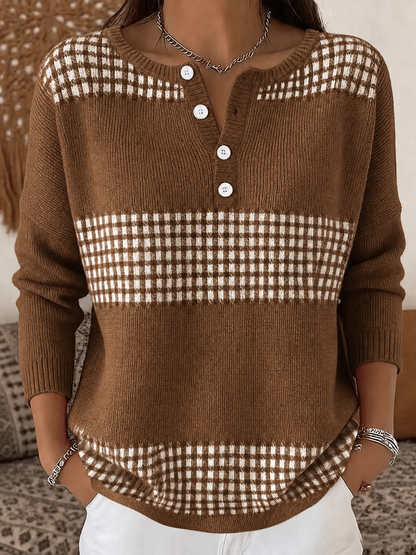 Women's Casual Henry Collar Top