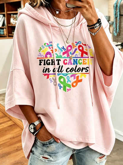 Women'S Casual Loose Hooded Sweatshirt