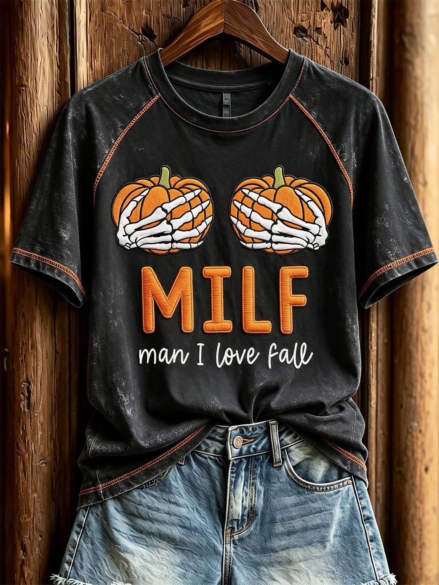 Women's Fall Funny Casual Graphic Print T-Shirt