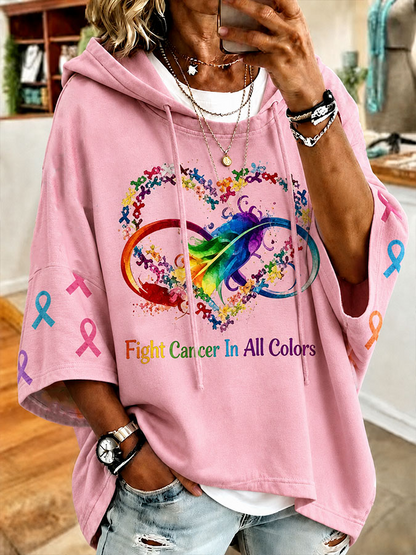 Women'S Casual Loose Hooded Sweatshirt