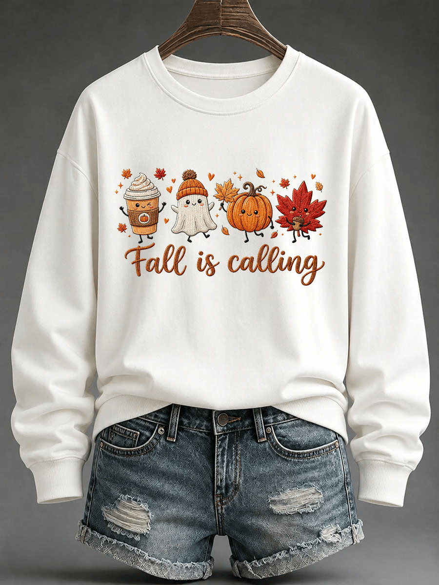 Women's Fall Is Calling Printed Sweatshirt