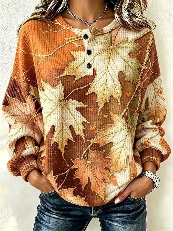 Women'S Casual Autumn Printed Top