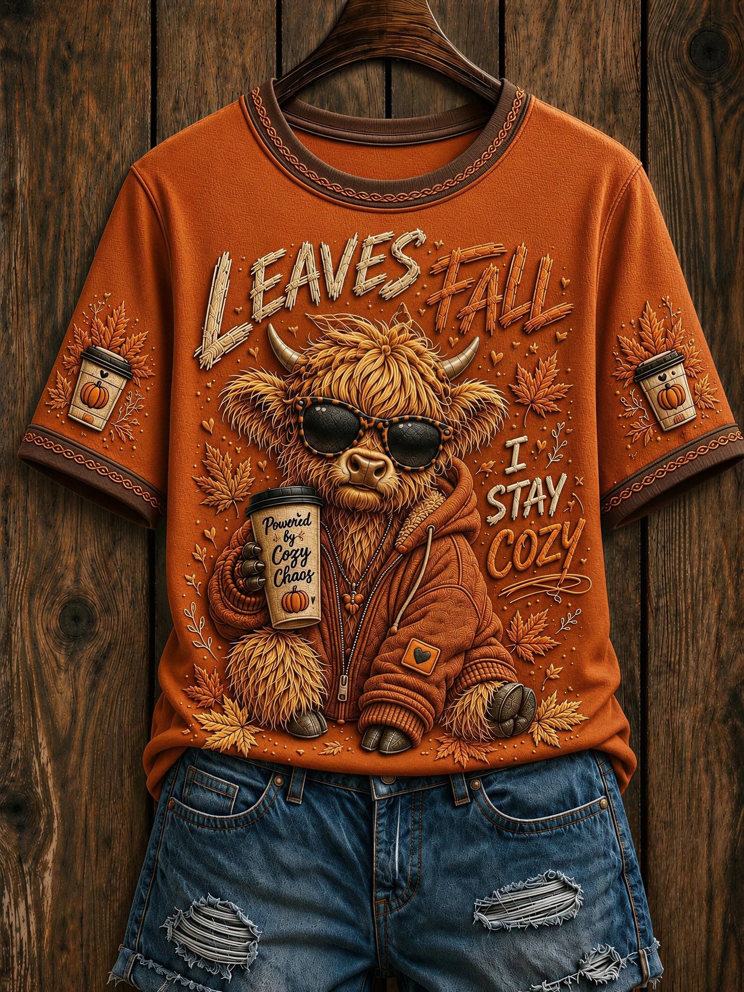 Women's Fall Funny Casual Graphic Print T-Shirt