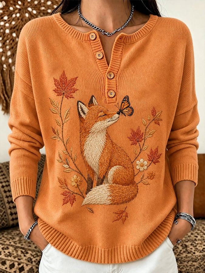 Women'S Casual Autumn-Style Printed Top