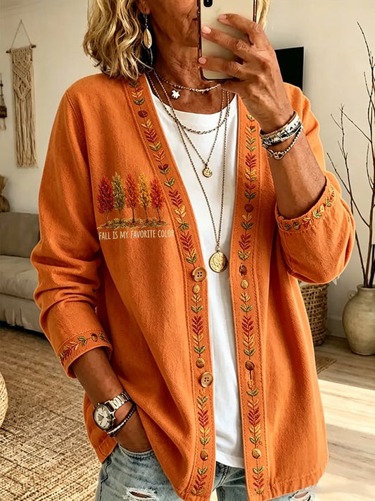 Women's Casual Printed Cardigan
