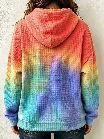 Women's Gradient Autumn Print Hooded Sweatshirt