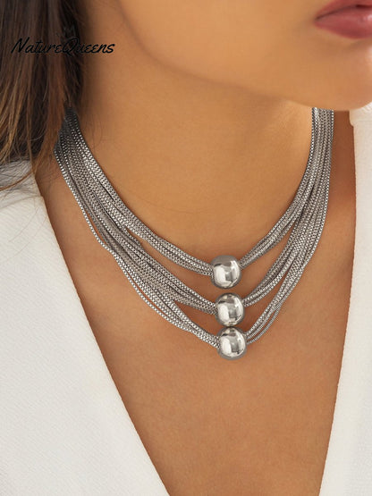 Punk Multi-layered Necklace Bracelet