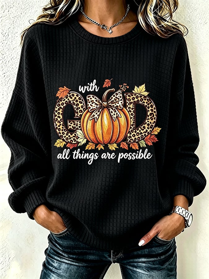 Women's God Is So Good Print Hooded Sweatshirt