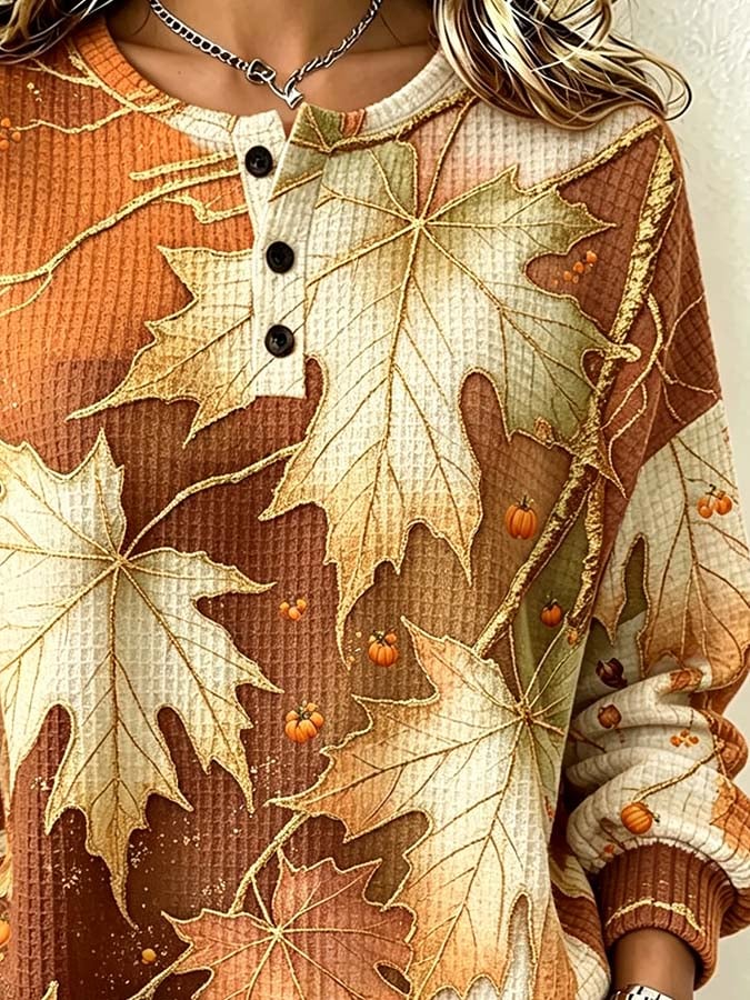Women'S Casual Autumn Printed Top