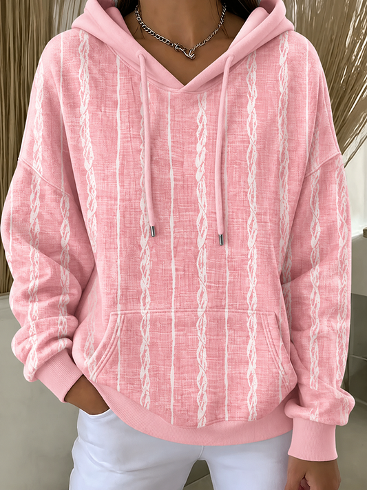 Women'S Casual Hooded Printed Sportswear
