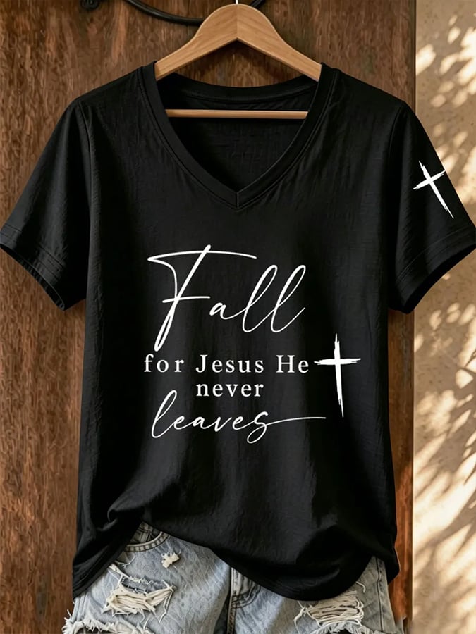 Women's Just A Girl Who Loves Fall Print Casual T-shirt