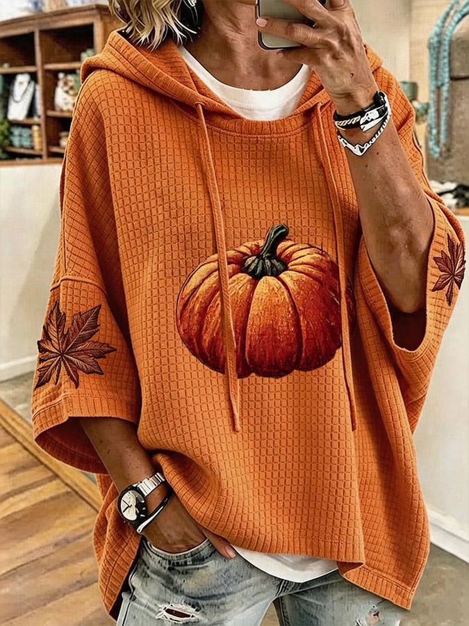 Women's Casual Printed Checkered Hoodie