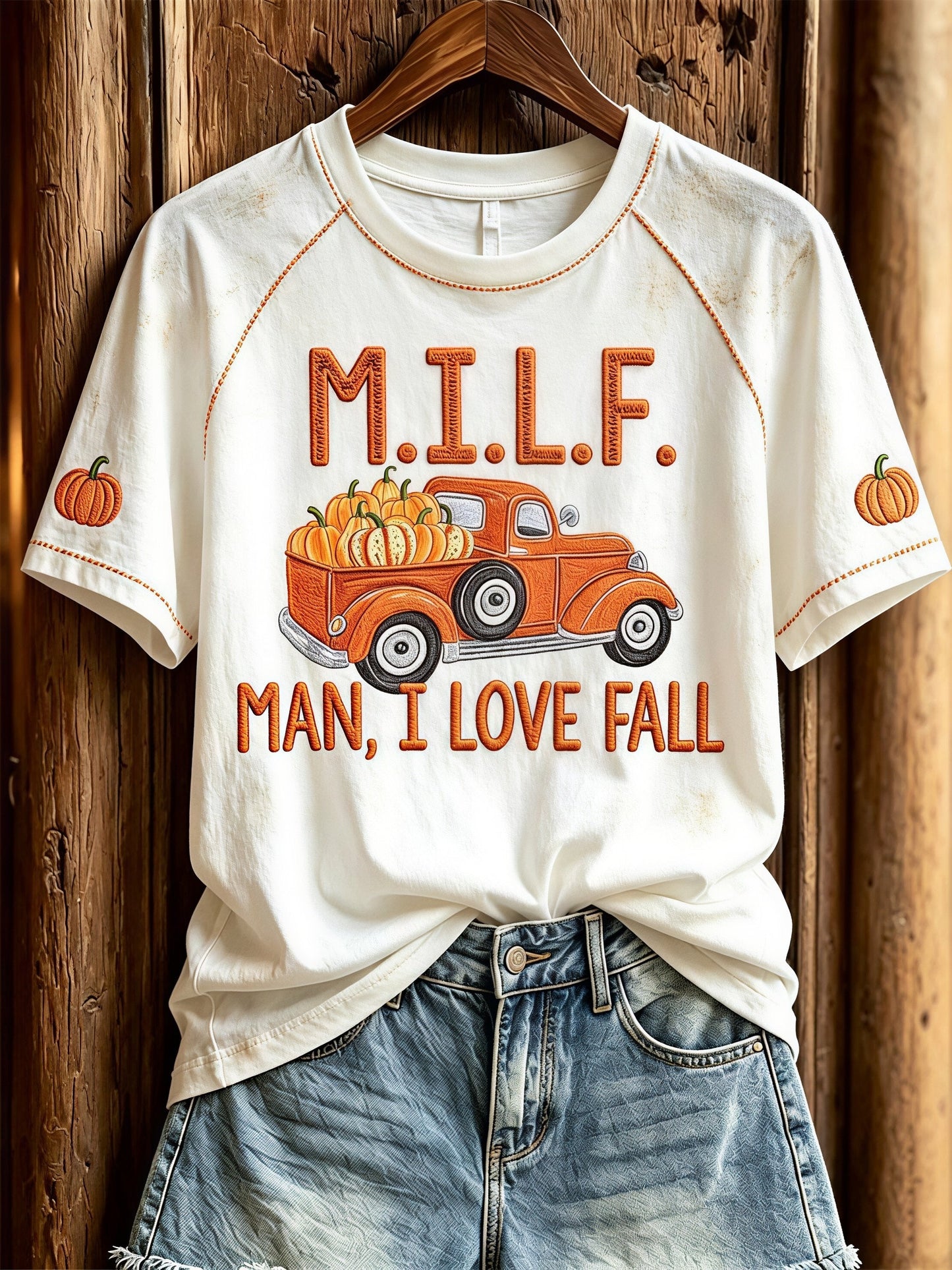 Women's Fall Funny Casual Graphic Print T-Shirt