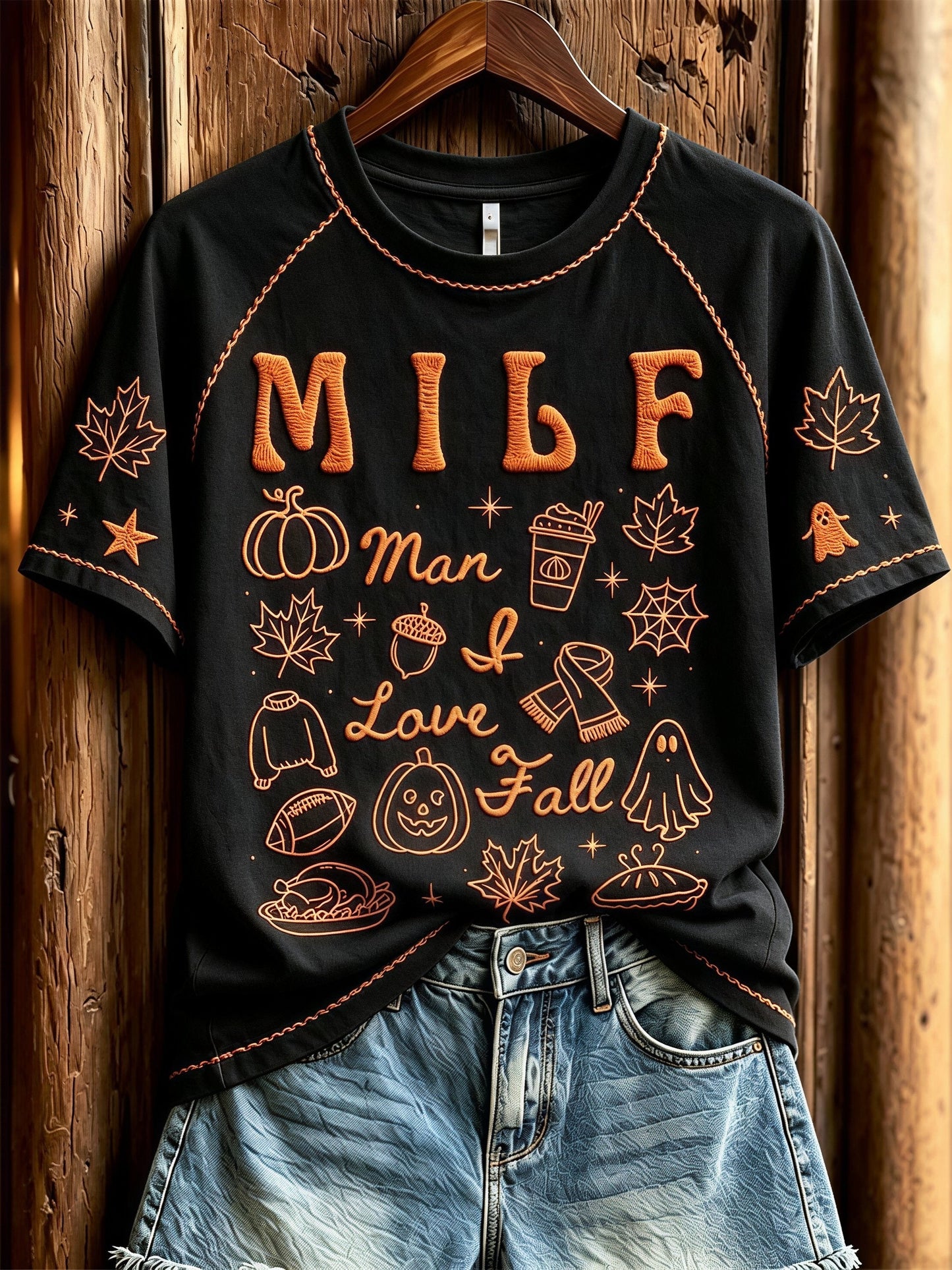 Women's Fall Funny Casual Graphic Print T-Shirt