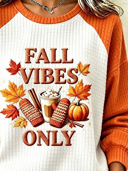 Women'S Casual Pumpkin Print Autumn Top