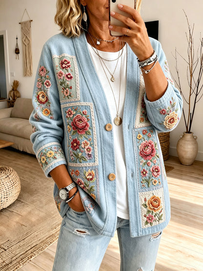 Ladies' Retro Western Style Casual Cardigan