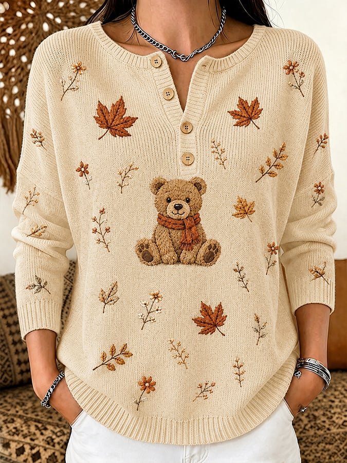 Women'S Casual Autumn-Style Printed Top