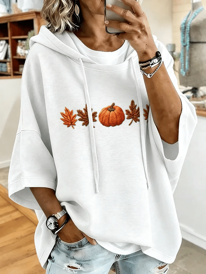 Women'S Casual Pumpkin Print Autumn Top