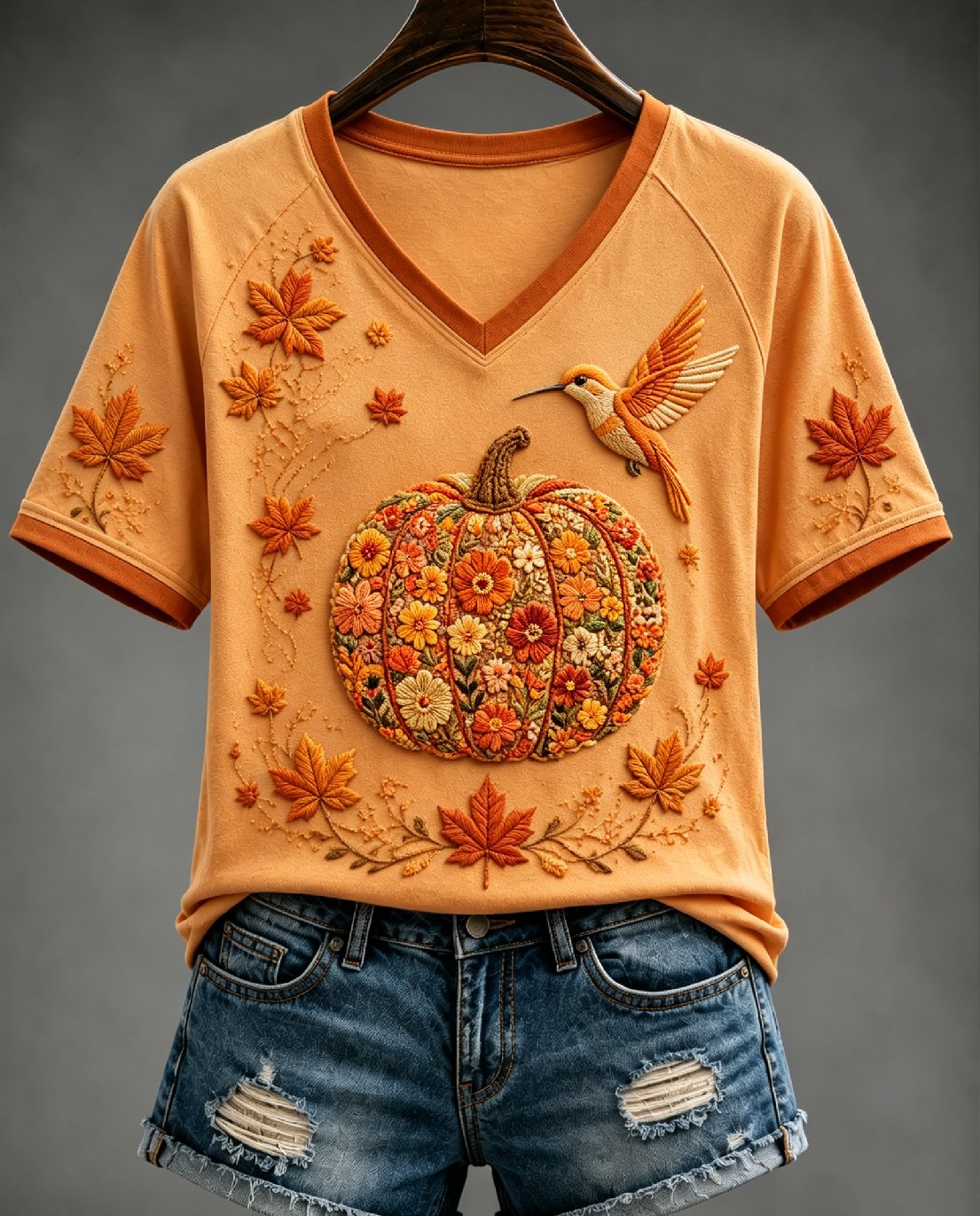Women's Autumn Short-Sleeve Printed T-Shirt