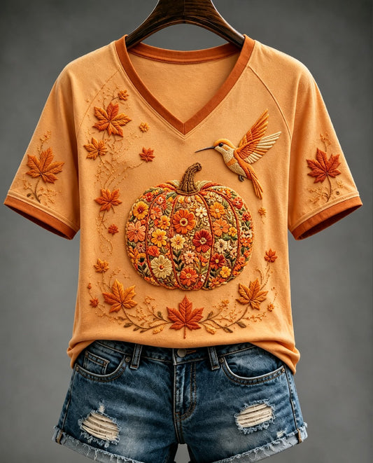 Women's Autumn Short-Sleeve Printed T-Shirt
