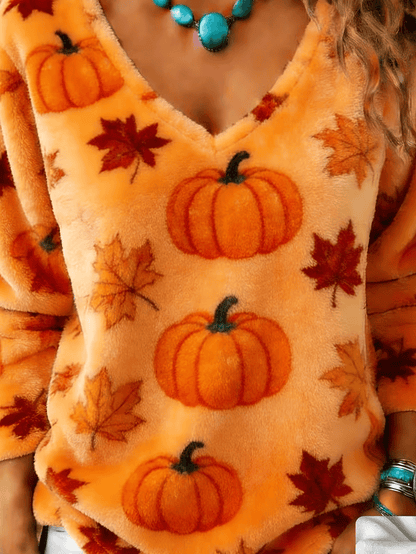 Women's Casual Printed Knit Top