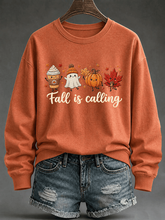 Women's Fall Is Calling Printed Sweatshirt