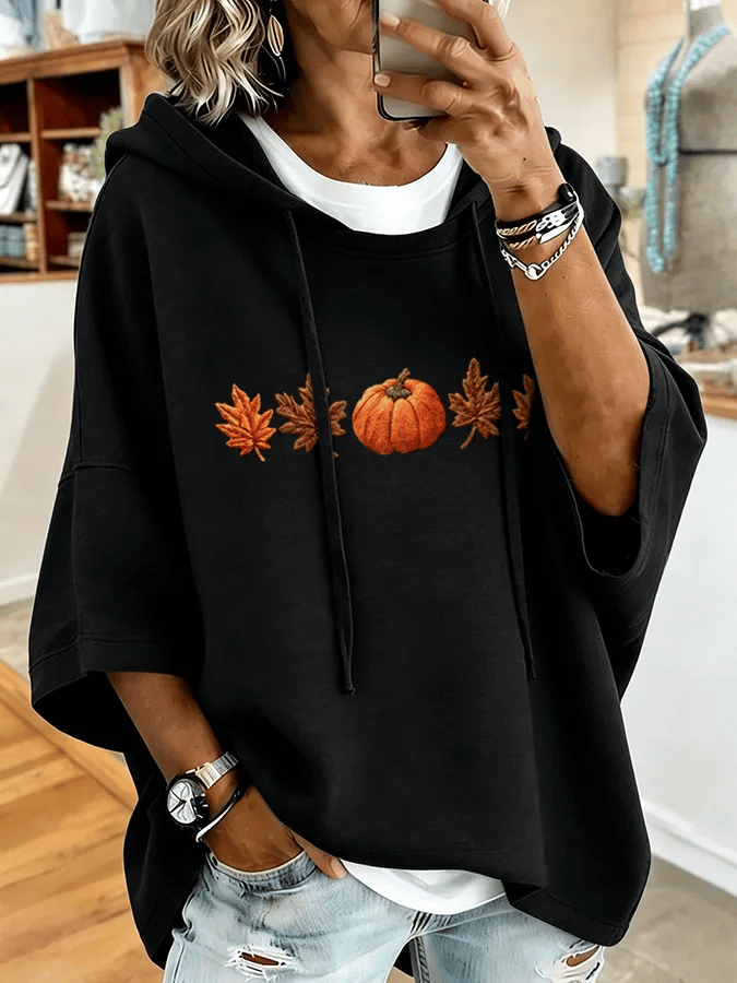 Women'S Casual Pumpkin Print Autumn Top