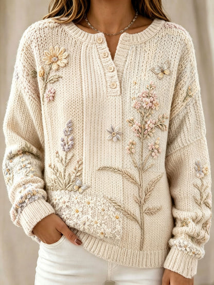 Women'S Breast Cancer Vintage Flower Pattern Blouse