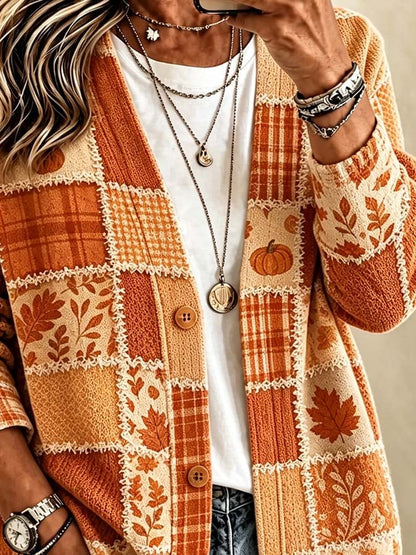 Women'S Casual Printed Cardigan