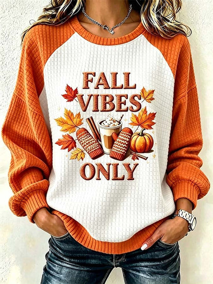 Women'S Casual Pumpkin Print Autumn Top