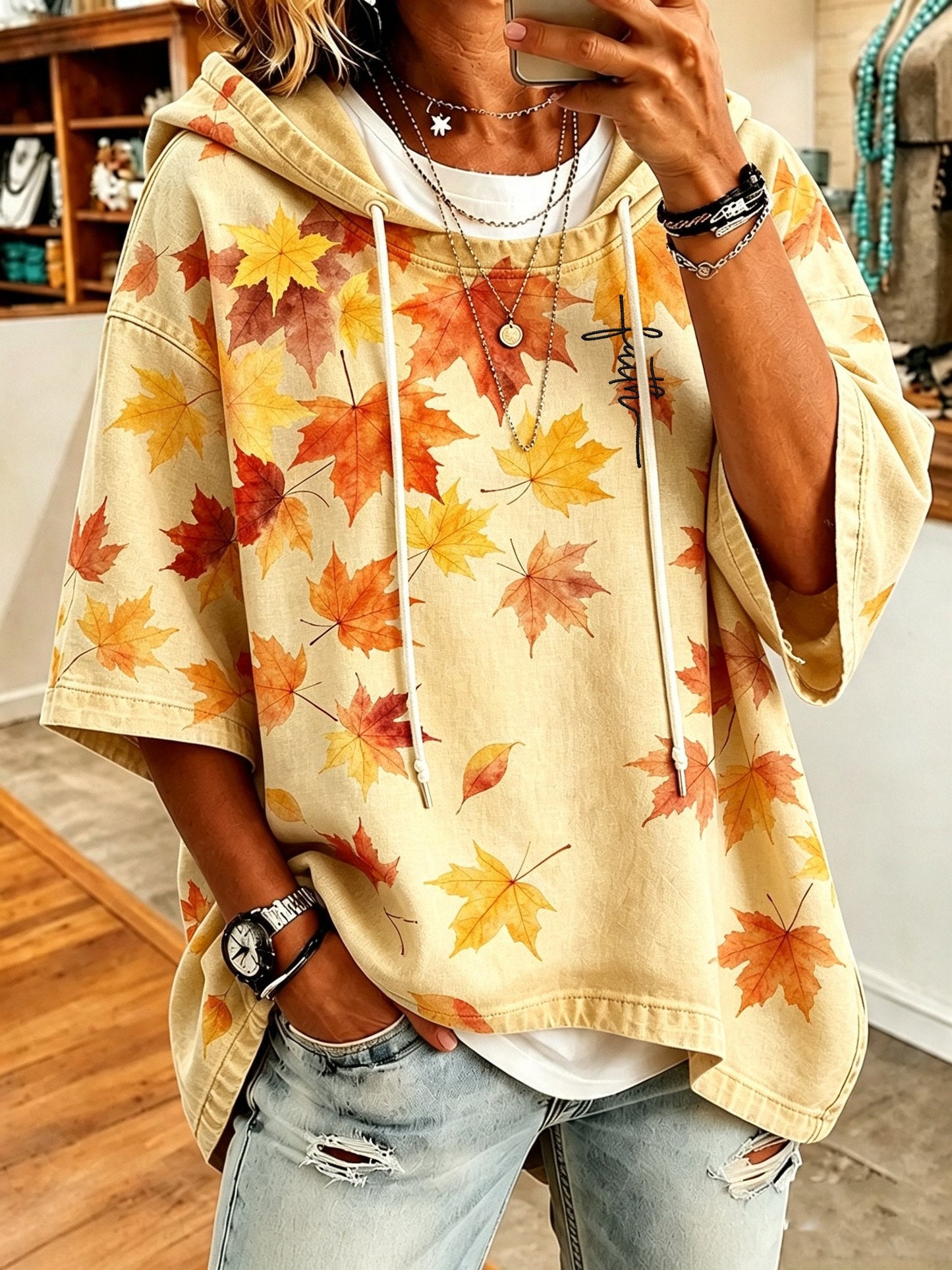 Women's Autumn Printed Casual Top