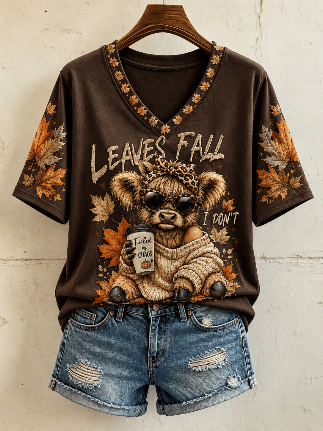 Women's Autumn Comfortable Calf Print Top