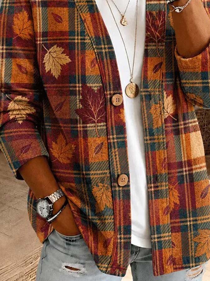 Women'S Casual Printed Cardigan