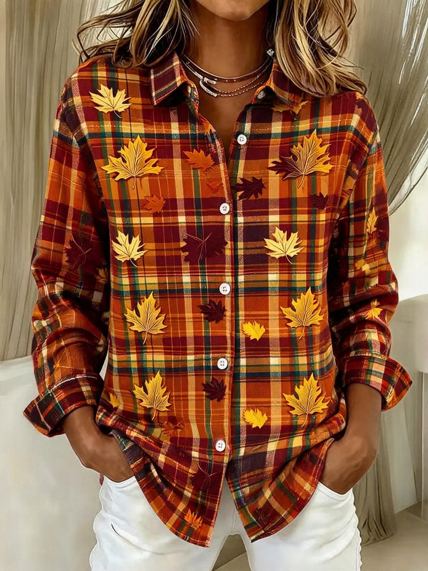 Women'S Casual Loose Printed Shirt