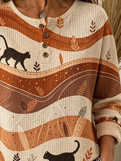 Women'S Casual Autumn Printed Top