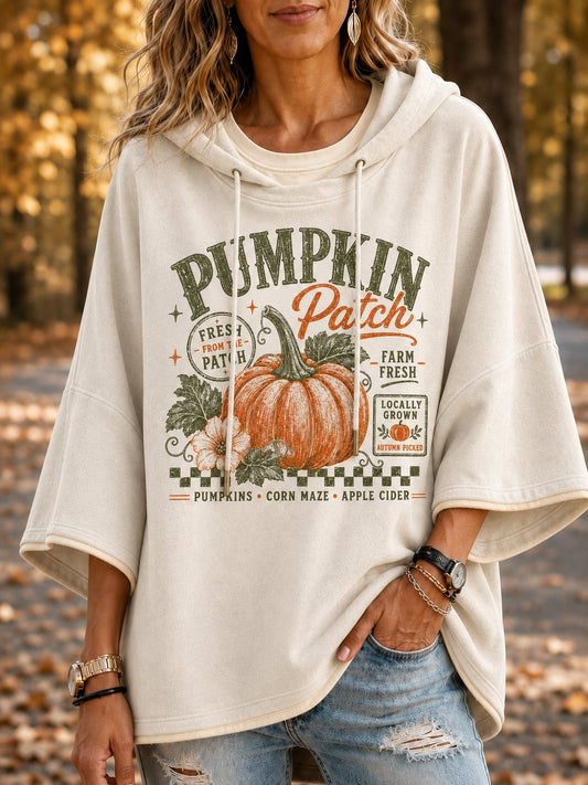 Women's Autumn Print Hooded Sweatshirt